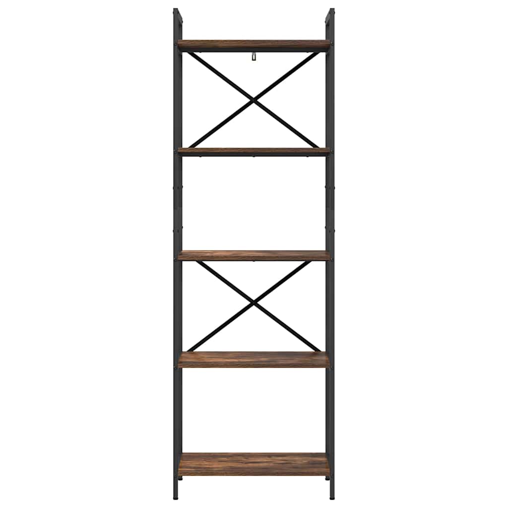 Bookshelf Smoked Oak 56 X 34 X 171 Cm Particleboard