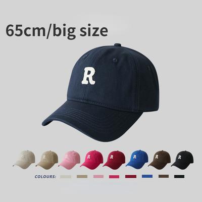 Large Head 60-65cm Big Size Baseball Cap Men Women  INS Letter Sport  Couple Curved  Dad Cap  Unisex Cricket Cap  Wholesale