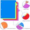 Dividers for 3 Ring Binder, 8 Tab Vibrant Colors 3 Sets 24 Pcs Plastic Binder Dividers with Tabs, 3 Hole Punched Tab Dividers Letter Size for School