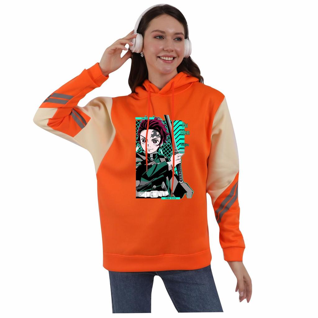 Demon Slayer Paar Patchwork Hoodie