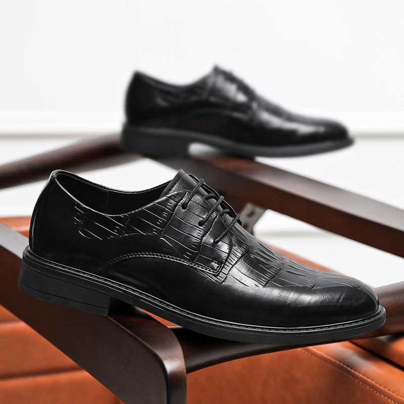 Men Leather Shoes lace up Oxford Shoes for Men fashion Brand Evening Business Dress Luxury Dress Shoes Men wedding Formal Shoes