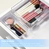 Colorful 25pcs Clear Plastic Drawer Organizer 4 Sizes Vanity Drawer Dividers Storage Separation Bins for Make Up Kitchen Utensils