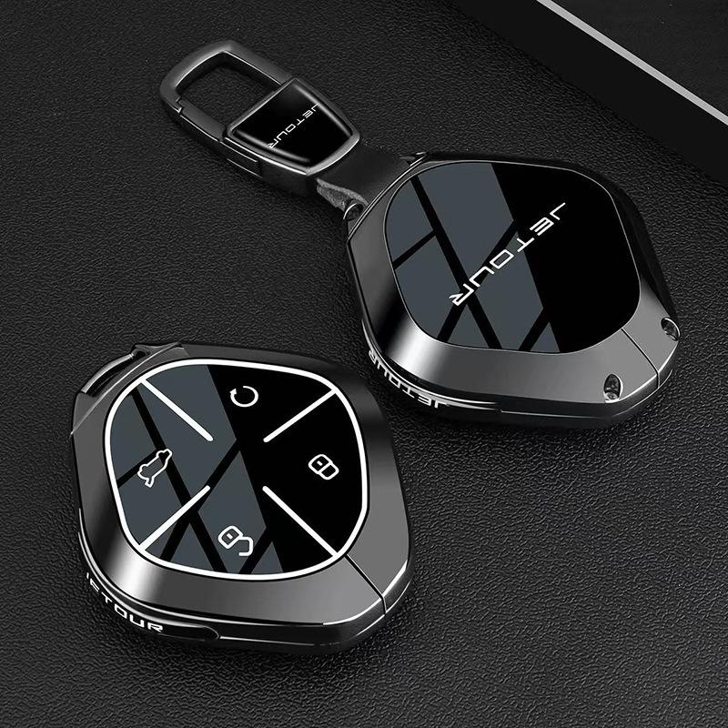 Zinc Alloy Car Key Fob Cover for Chery JETOUR Dashing IDM Shanhai L6 2026 Remote Key Fob Case Full Protector Shell Accessories