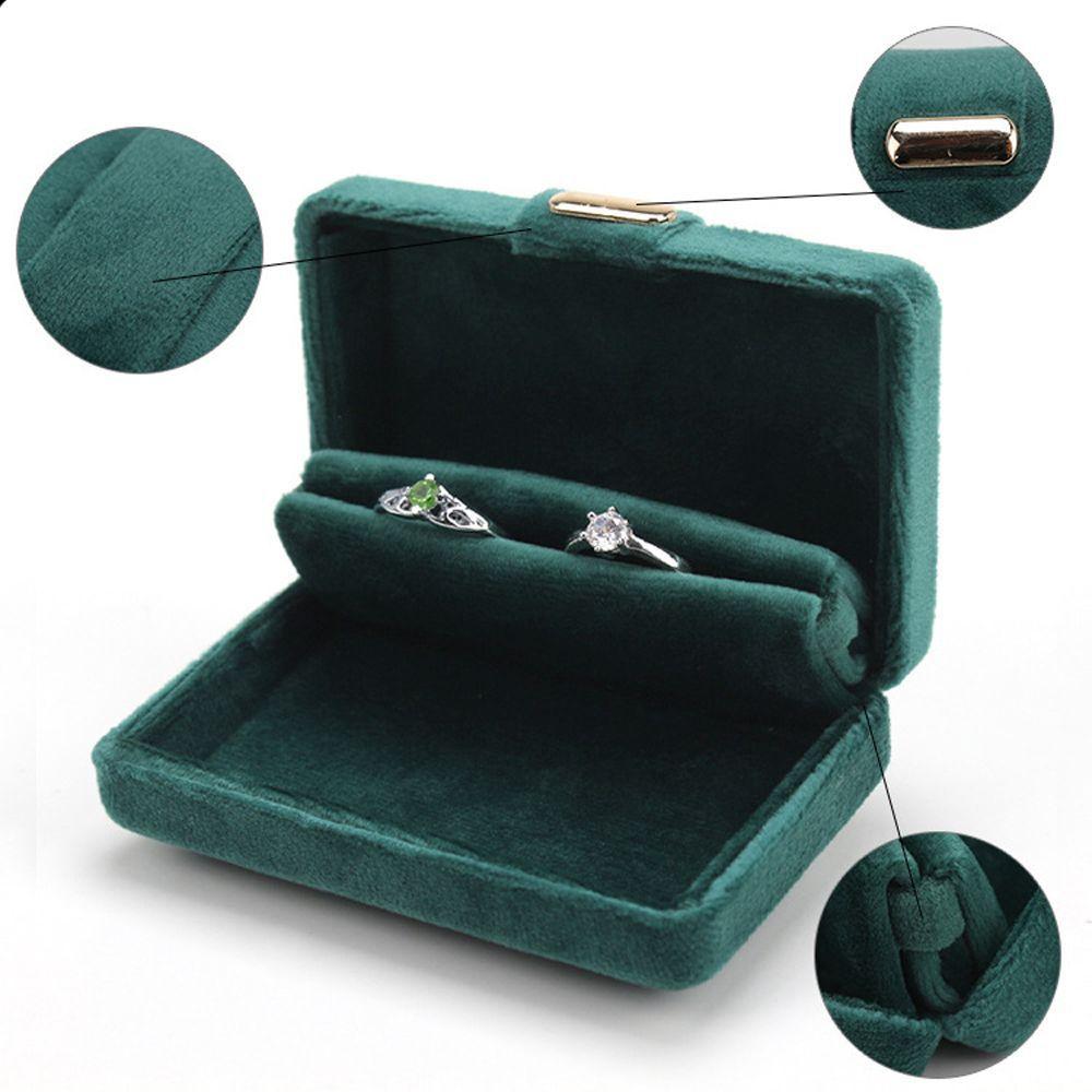 Exquisite Pendant Packaging Box Travel Metal Buckle Ring Case Velvet Box Jewelry Case Necklace Case