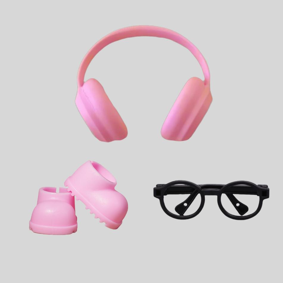 For Labubu Doll Accessories Mini Headphones Shoes Glasses For 15/17Cm Labubu Doll Clothing Accessories Girls Clothing Gifts