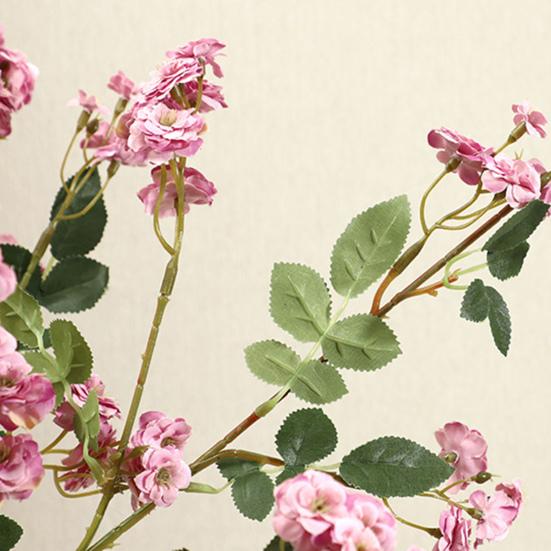 Artificial Rose Flower Branch Realistic Faux Silk Rose with Stem And Leaves for Wedding Bouquet Floral Arrangement Home Office Party Decoration