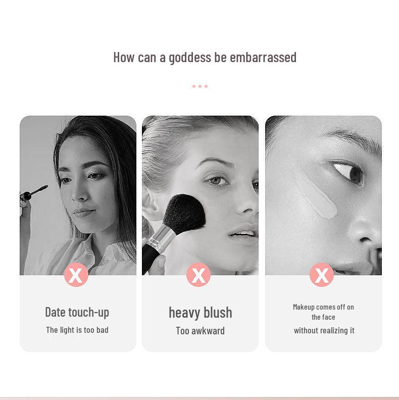 Portable Double-Sided LED Makeup Mirror with USB Charging and Custom Logo