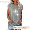 JPNTKY Women's Fashion Casual Sleeveless O-Neck Blouses & Shirts