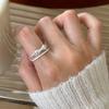 Xiaohongshu 925 Sterling Silver Exaggerated Plain Ring for Women – Simple, Luxurious, High-End Design.