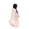 Imitation mink hair coat women's autumn and winter new celebrity fur collar thickened woolen coat medium and long cape medium and long