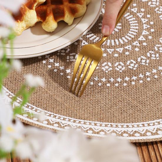 Placemat Reusable Heat Insulating Heat Resistant Table Mats Wear-Resistant Stain-Proof Protection for Home