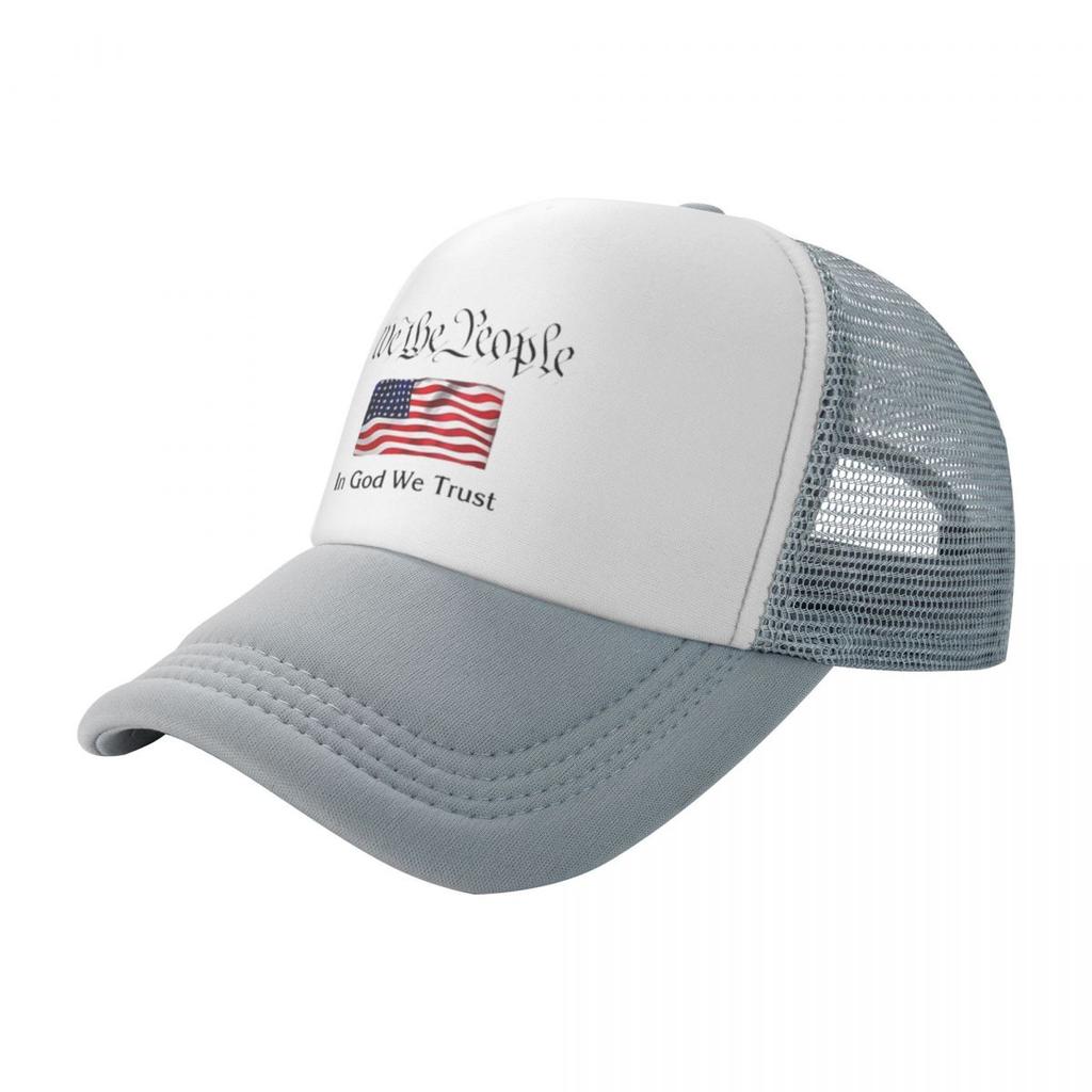In God We Trust Flag Custom Mesh Baseball Caps Women Personalized Female Beach Sunscreen Hats Peaked Cap