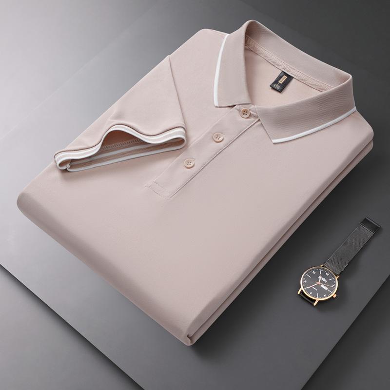 Camisa polo estilo empresarial camiseta polo verão moda manga curta camisa paul