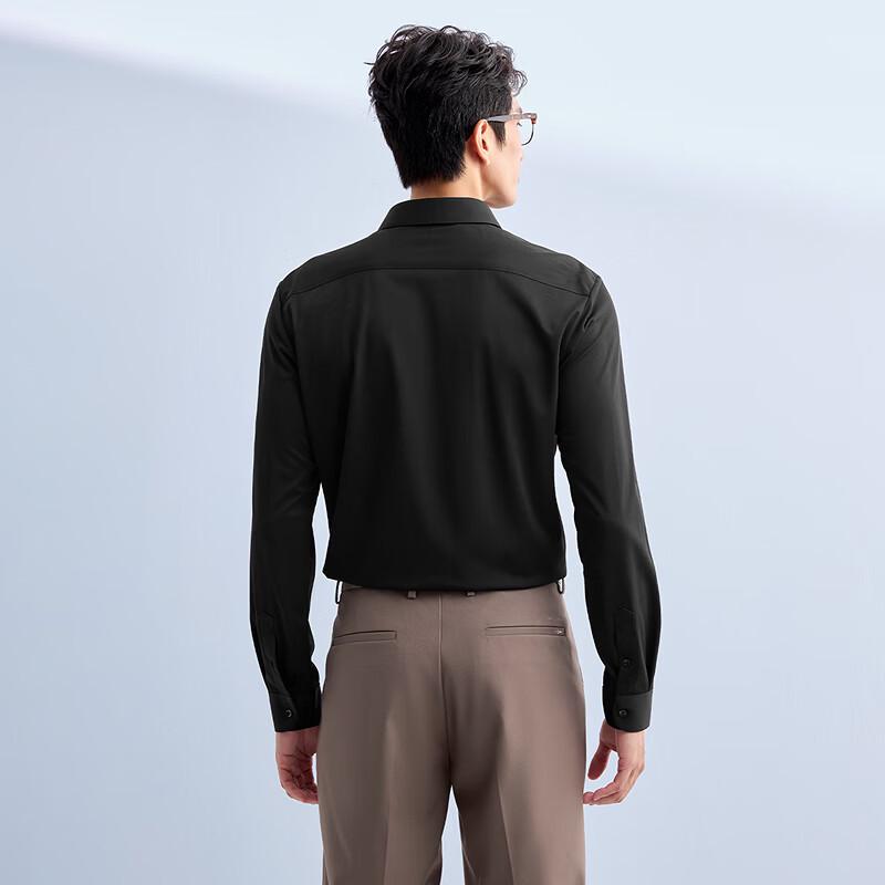 HLA Men's Long Sleeve Business Casual Shirt