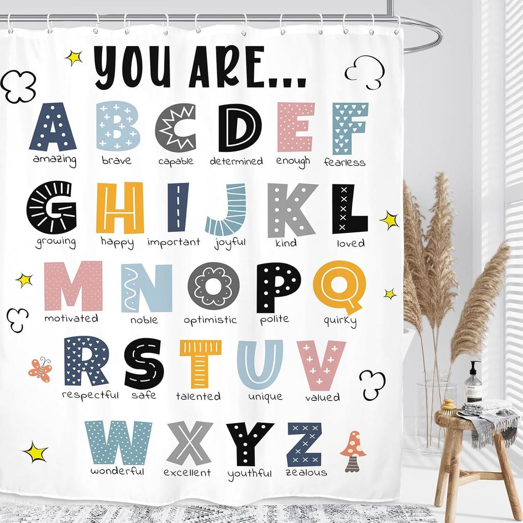 Abstract Matisse Flower Shower Curtain Retro Vintage Aesthetic Minimalist Black Modern Bathroom Set Accessories Decor with