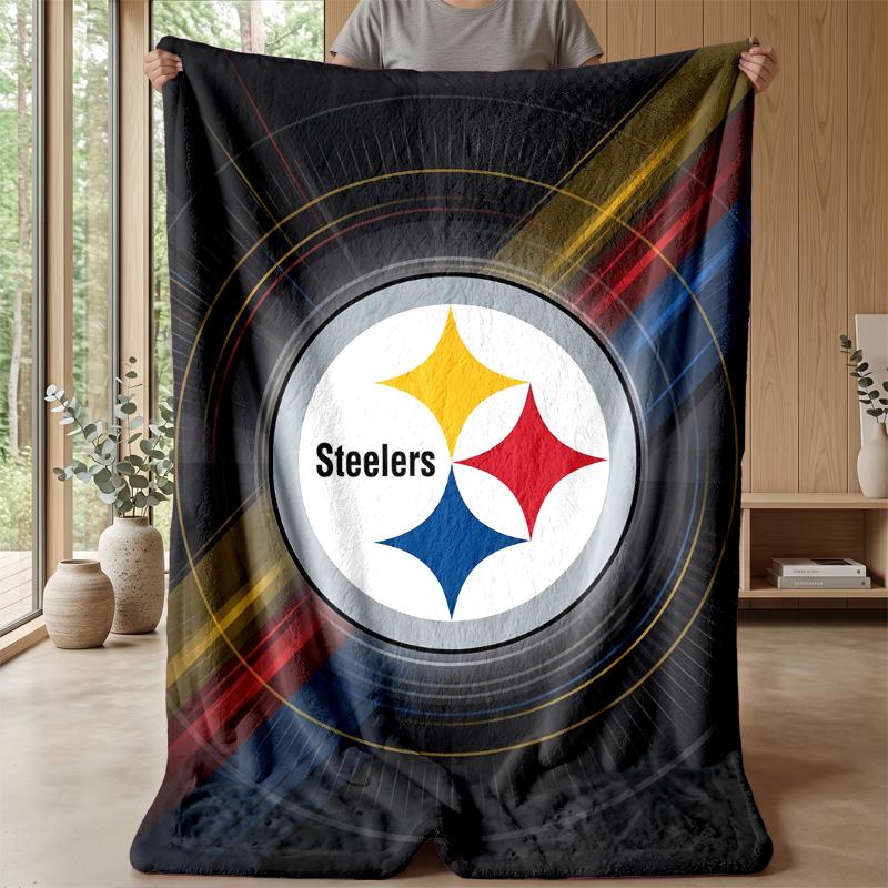 Coperta in Flanella Pile Pittsburgh Steelers Coperta Calda e Accogliente per Divano Letto Viaggio Uso Stagionale