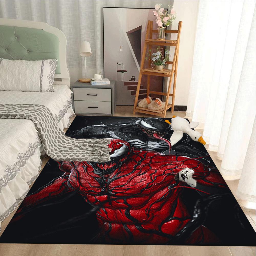 1pz Tappeto Area Tappeto Venom, Camera da Letto e Sala Giochi Durevole, Resistente alle Macchie e Facile da Pulire, Soggiorno
