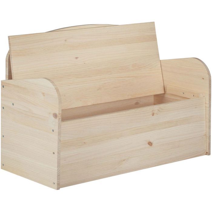 Pin Massif Banc Chest Sans Fard, 90x62x38cm
