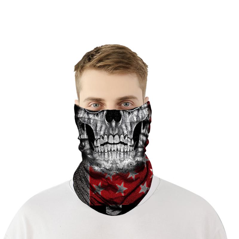 1Pc Bandanas Motorbike Headband Skull Polyester Scarves Face Shield Cycling Face Masks Motorcycle Biker Mask