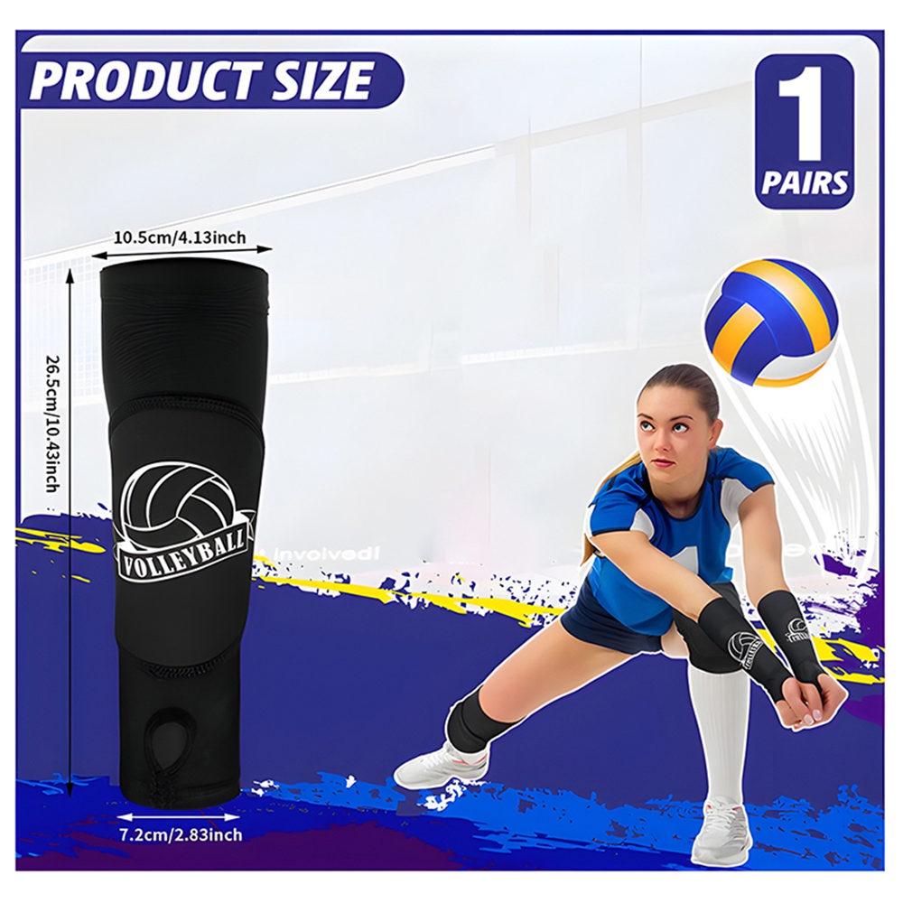 1 Pair Volleyball Arm Sleeves Passing Forearm Sleeves with Protection Pad and Thumb Hole Sports Arm Guard Volleyball Sleeves