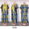African Plus Size Embroidered Print Long Dress for Women