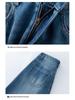 Xin Ge Women's High Waist Wide Leg Cropped Jeans - Summer Plus Size Retro Washed Loose Fit Pants