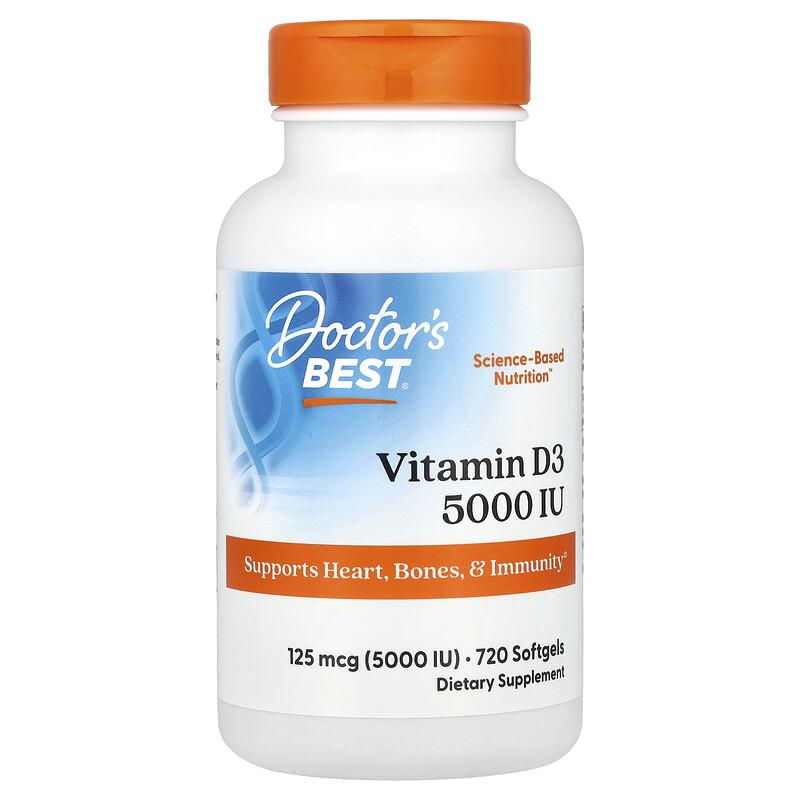 Vitamin D3, 125 mcg (5,000 IU), 720 Softgels