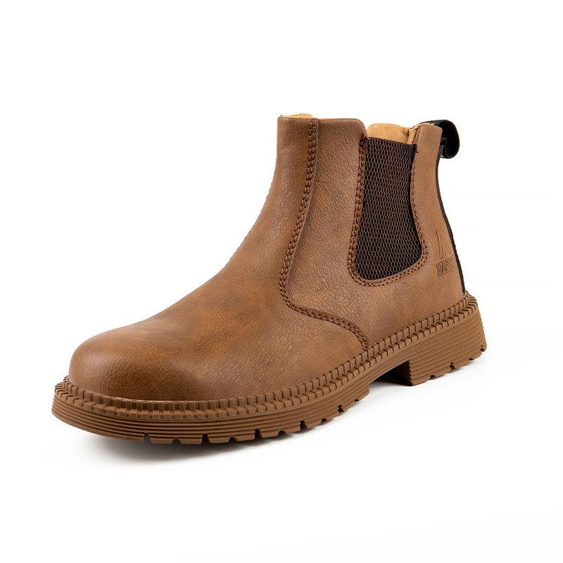 Men's Steel Toe Slip-On Safety Shoes - Anti-Smash, Anti-Puncture, Wear-Resistant, Convenient, Fashionable, Quick Release