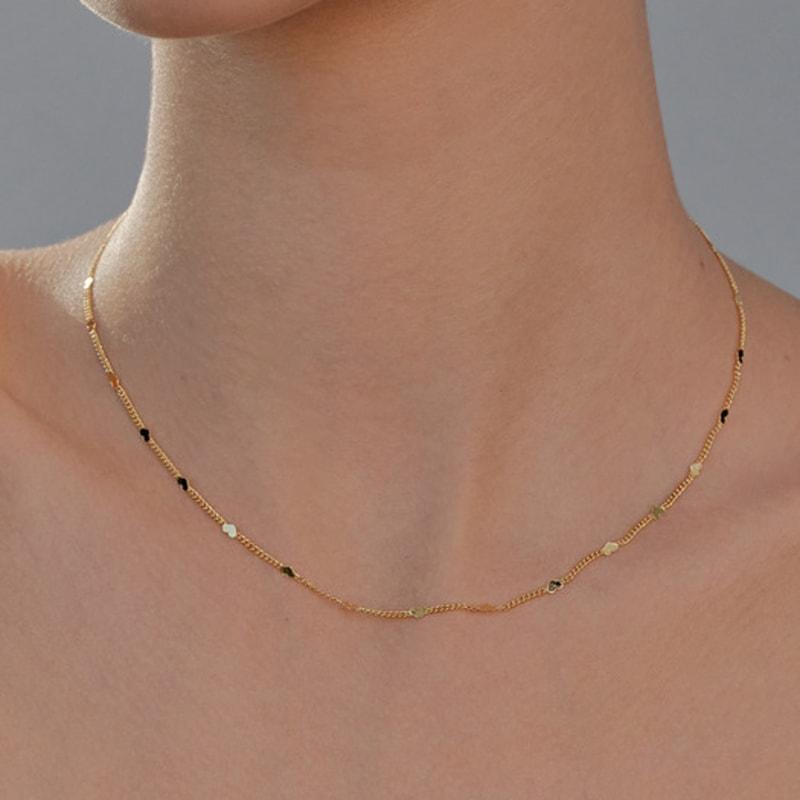 

Hei HEART CHAIN NECKLACE White