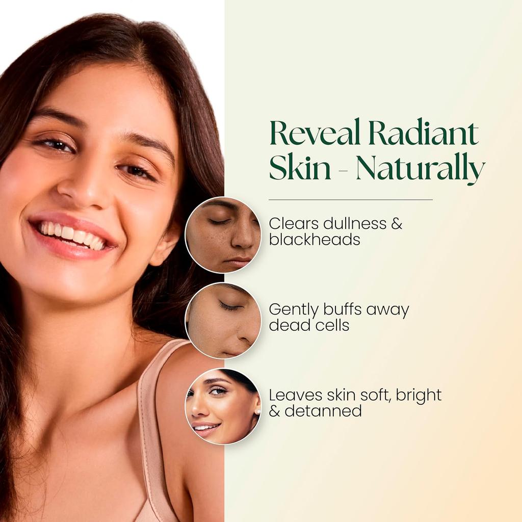 MOHA Walnuss Gesichtspeeling Sanftes Peeling für strahlende Haut Tiefenreinigung Glatte Textur 50 g Packung mit 1