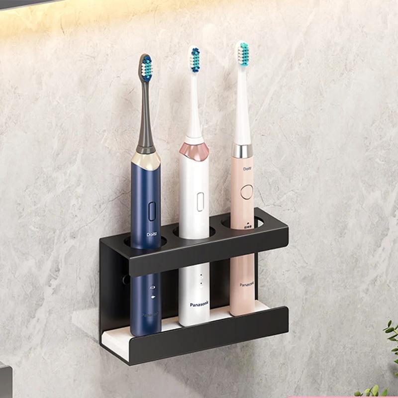 Aluminum Wall Mount Electric Toothbrush Holder for Bathroom, Shower, Toothbrush Hanger Brush Stand, Hanger Bathroom Organizer