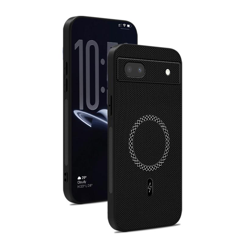 Etui Magnetyczne z Teksturą Skóry 3D z Ładowaniem Bezprzewodowym Odporne na Wstrząsy do Telefonu Google Pixel 6A 7A 8A 5G