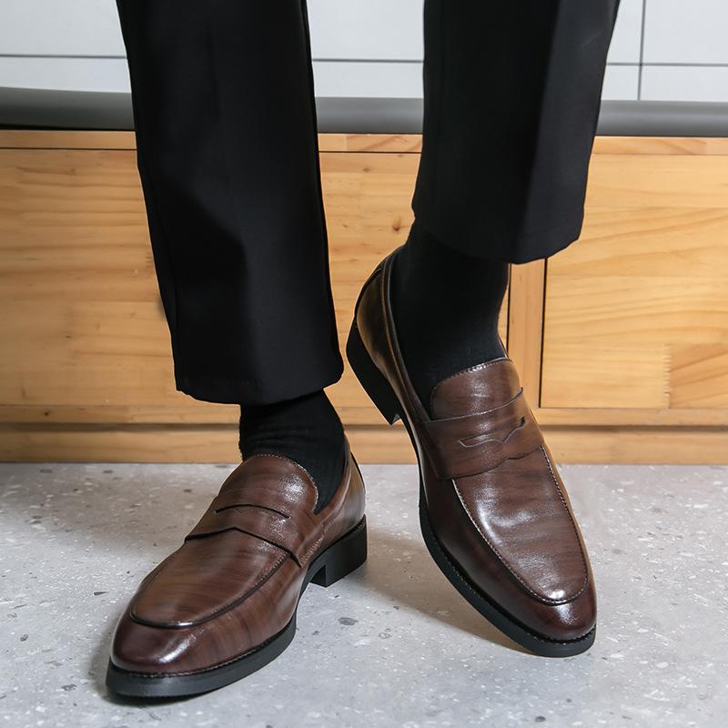 Four Seasons British Business Casual Leather Shoes Derby Shoes