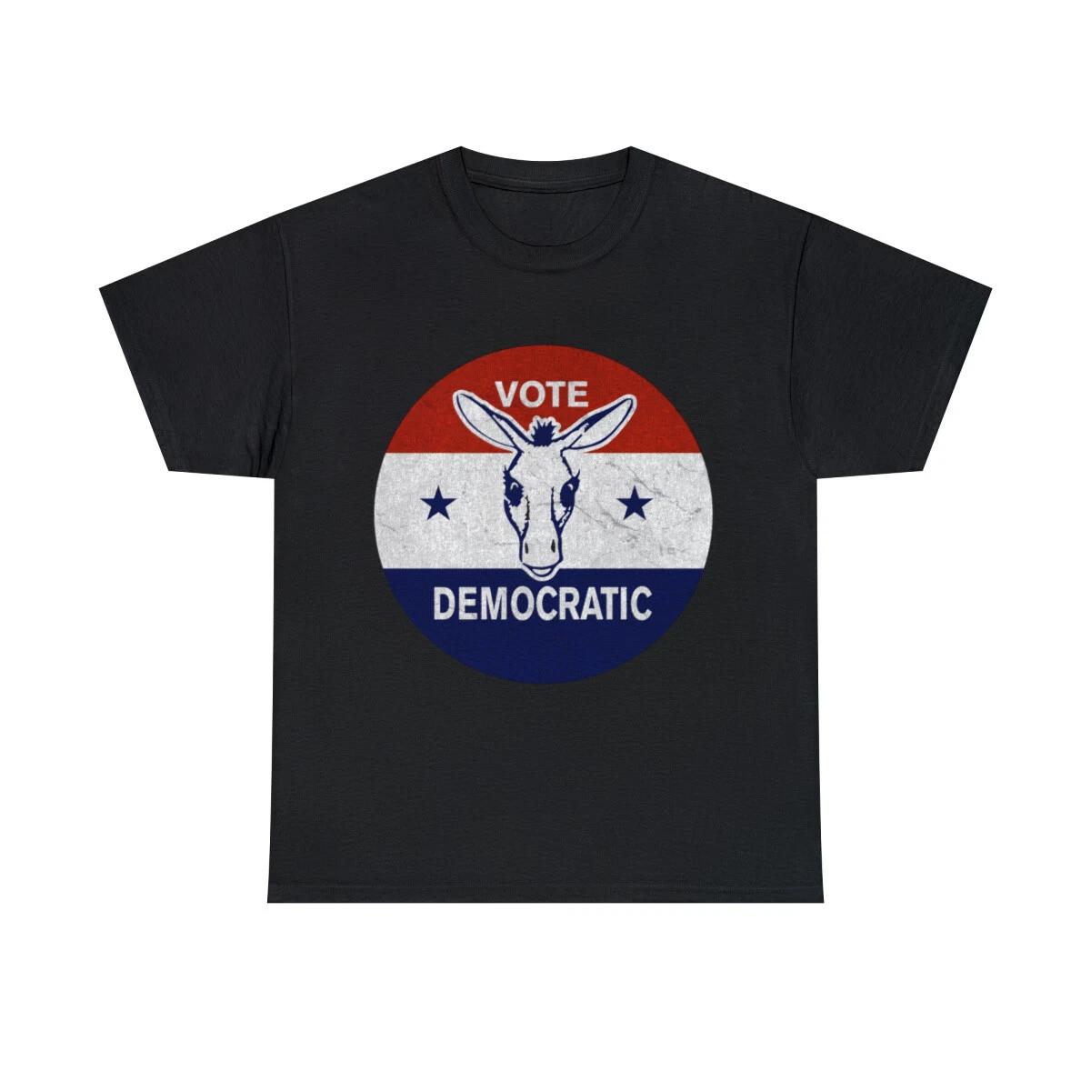 Vote Democratic Retro Democrat Graphic Tee Shirt, S-5XL M
