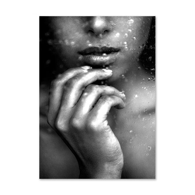 Black and White Wall Pictures Sexy Woman Canvas Poster Abstract Line Vintage Bike Art Painting Nordic Posters Living Room Decor