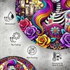 Mexican Sugar Skull Metal Tin Sign Day of the Dead Wall Art Home Bar Cafe Decor