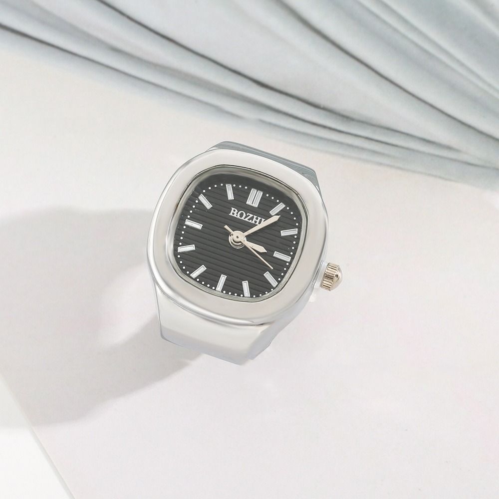 Міні-годинник-кільце для пари, регульований кварцовий годинник, креативний годинник-кільце на палець, чоловіки, жінки