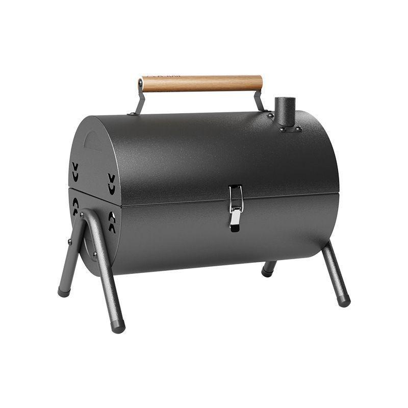 Portable Double-Sided Charcoal Grill - Outdoor Folding BBQ Rack for Camping and Home Use.