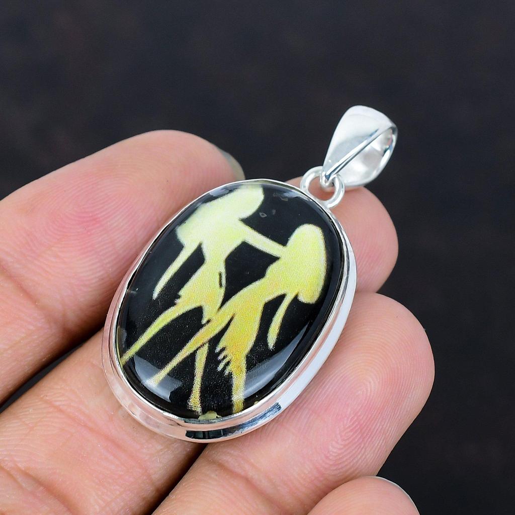 Gemini Zodiac Sign In Black Onyx Pendant Beautiful Astrology Pendant Gemstone Jewelry 925 Sterling Silver Pendant Handmade Horoscope Jewelry