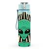 1PC Alien Peace Hand Gesture 750ml Color Plastic Sports Water Bottle Leakproof Flip Straw Lid Suitable for Sports Office Home Use