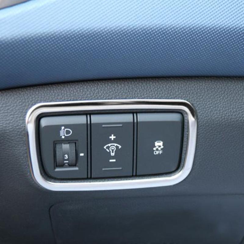 Car ABS/Stainless Steel Stick Cover For Hyundai Creta IX25 2014 2015 2016 2017 2018  Front Head Light Switch Trim Frame Lamp