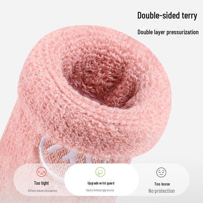 Protetor de pulso feminino e infantil para esportes, fitness e dança - Absorve o suor, oferece suporte às articulações para basquete, vôlei e atividades cotidianas.