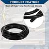 Hihaha Silikon-Vakuumschlauch Automobil-Vakuumleitung Hochtemperatur 15ft 1/8" 3.0mm ID 3.5mm Dicke 1 St. Schwarz