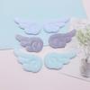 10PCS Double Sided Angel Wing Shape Sewing Patches Cute Hair Applique for DIY Doll Bag Hat Scarf Patches Hair Clip Decor
