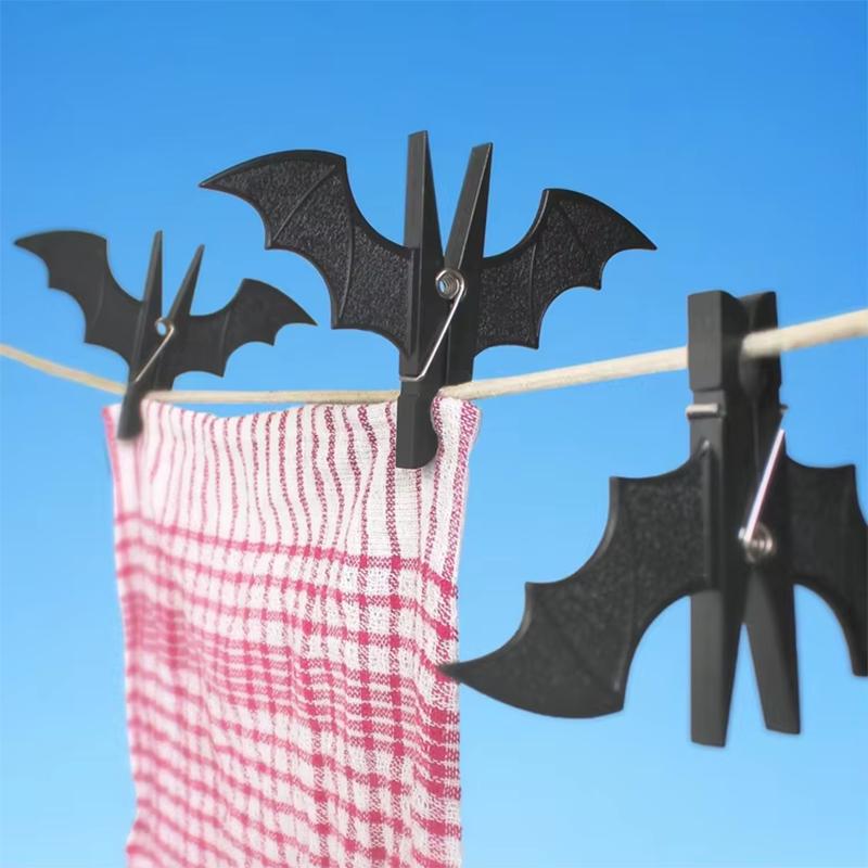 10pcs Creative and fun bat clothes clip for drying clothes, non slip clip