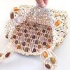 Creative Summer Woven Bead Bag Bohemian Breathable Tote Bag Hollow-out Large Capacity Crossbody Handbag Shopping