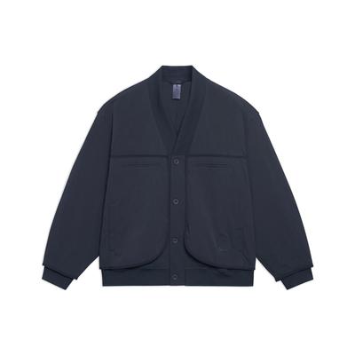 X Jackie Chan Kung Fu Series Pure Qi Solid Color Multi-Pocket Loose Long Sleeve Jacket Men Jackets Black AFDT115-1