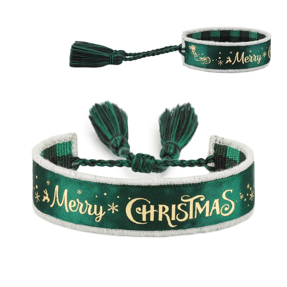 Christmas Tree Tassel Bracelet - Handwoven Creative Logo Design