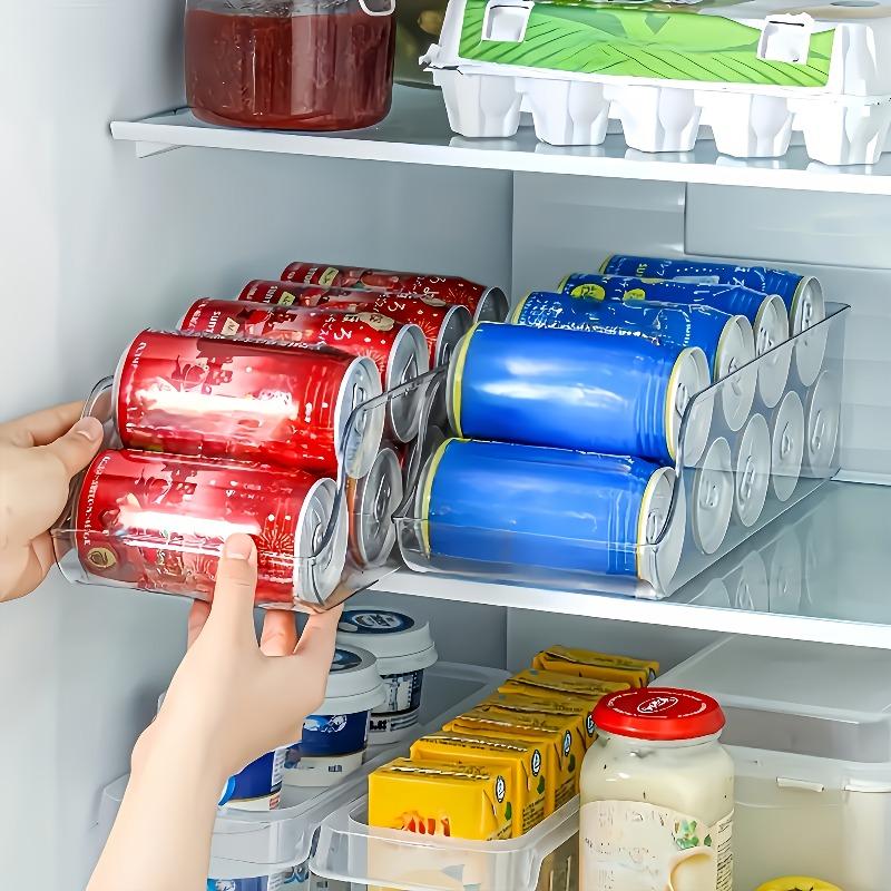 3PCS Transparent Pull-Top Can Storage Boxes Refrigerator Drink Organizer for Home Kitchen Save Space Organizers Fridge Contents