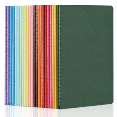 ZCZN Color A5 30 Solid 12 Set of Notebook Notebook, Thread-Bound, Size, Sheets, Color, Colors, 24, Office, Study, Planner, (Multicolor)